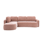 Hoekbank Vienna chenille roze links