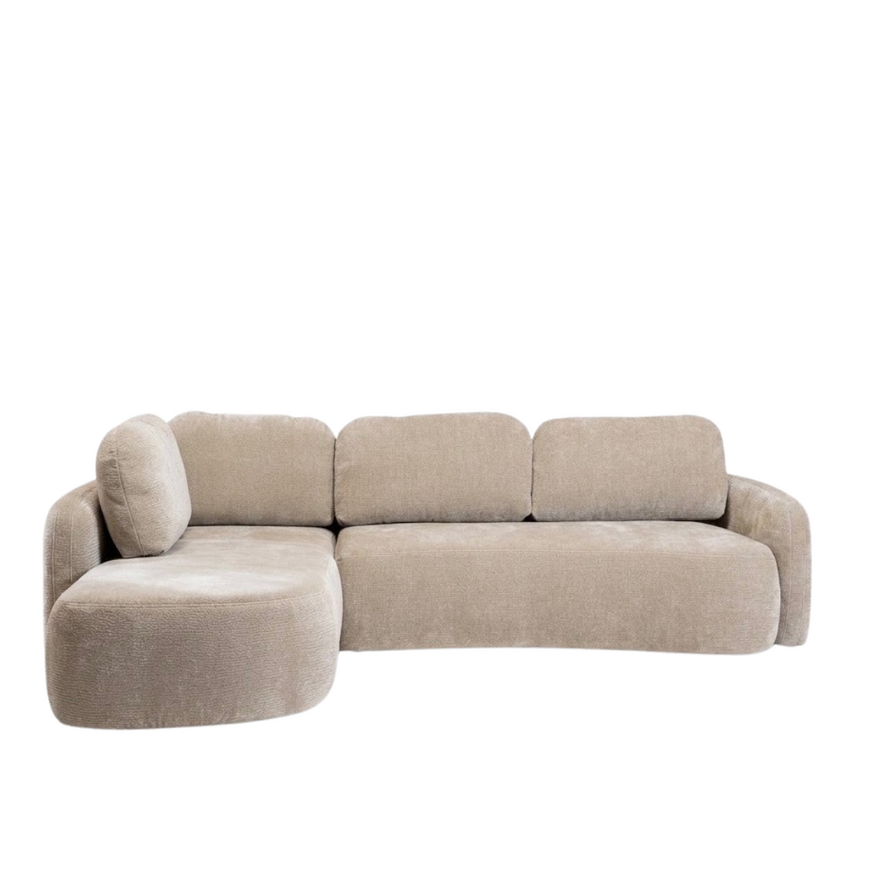 Hoekbank Vienna chenille taupe links
