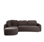 Hoekbank Vienna chenille bruin links