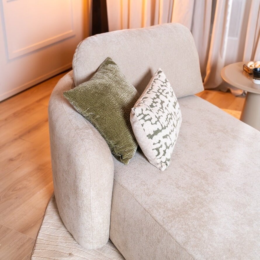 Chaise longue Vienna chenille beige links