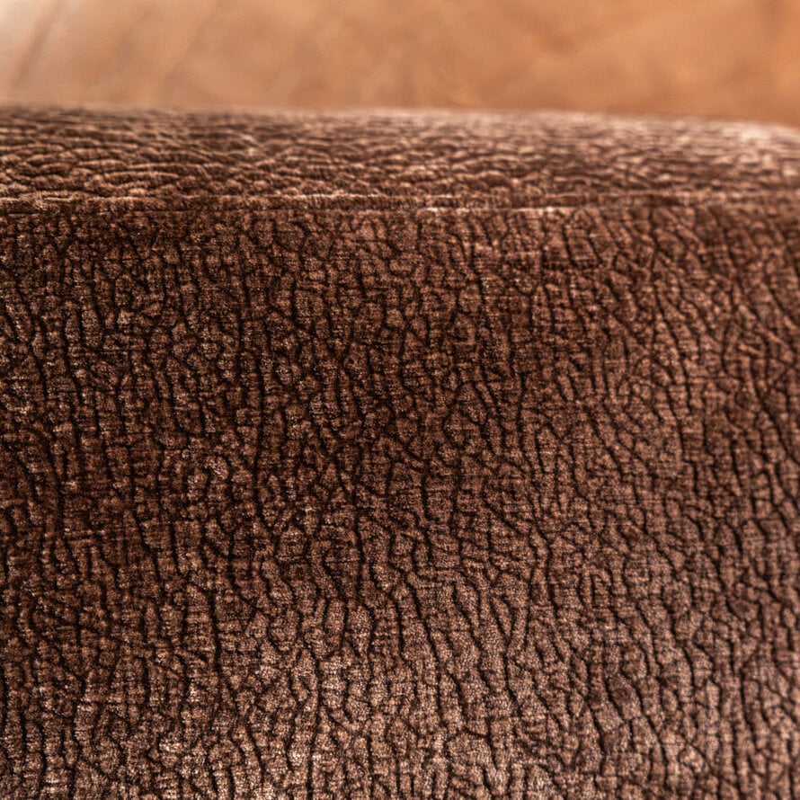 Chaise longue Vienna chenille chocolate brown rechts
