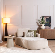 Bronx71 Chaise longue Vienna chenille beige rechts