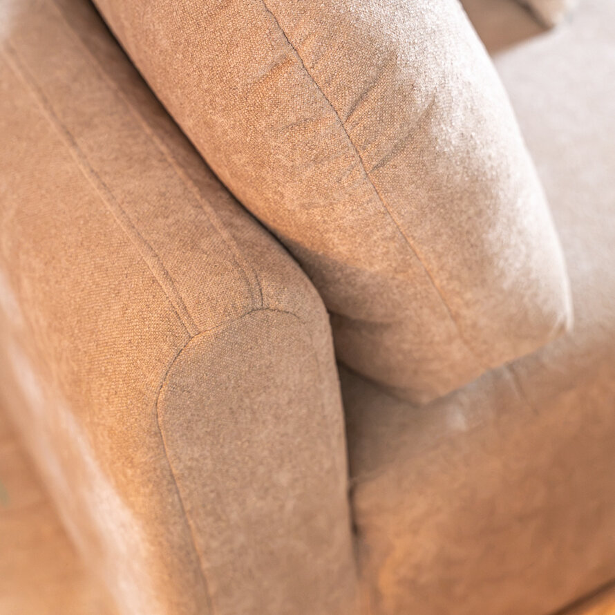 Chaise longue Vienna chenille beige rechts