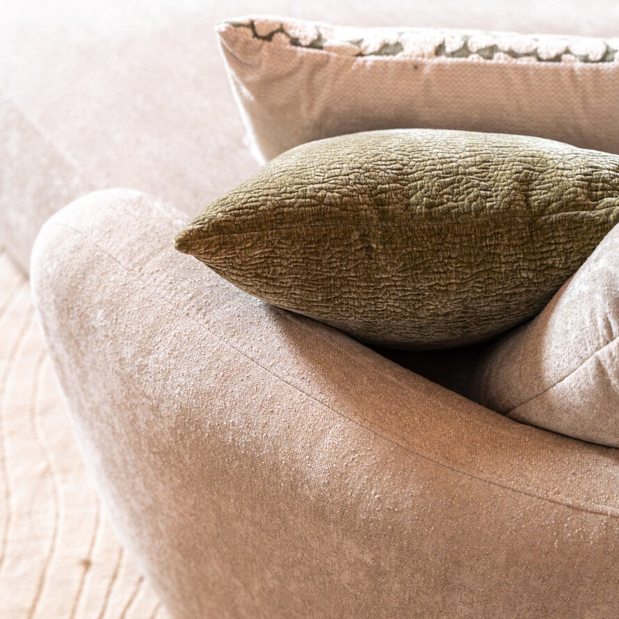 Chaise longue Vienna chenille beige rechts
