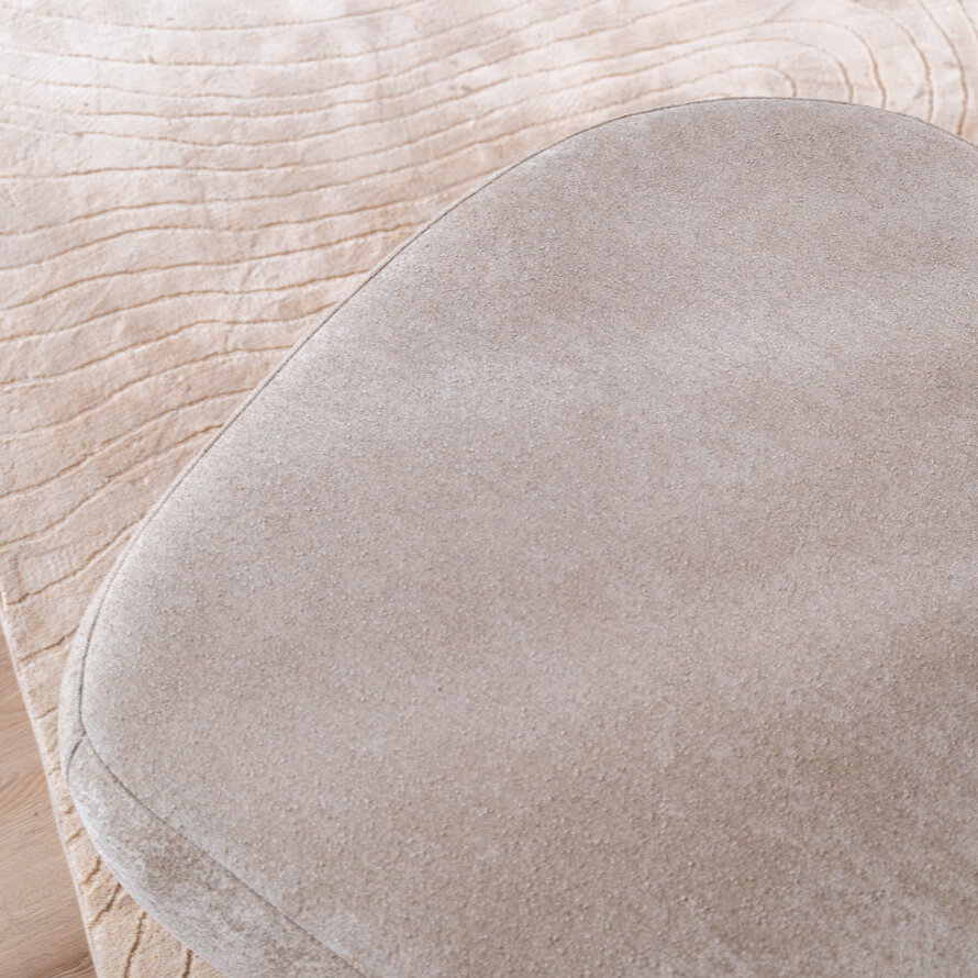 Chaise longue Vienna chenille beige rechts