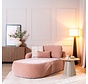 Chaise longue Vienna chenille roze links