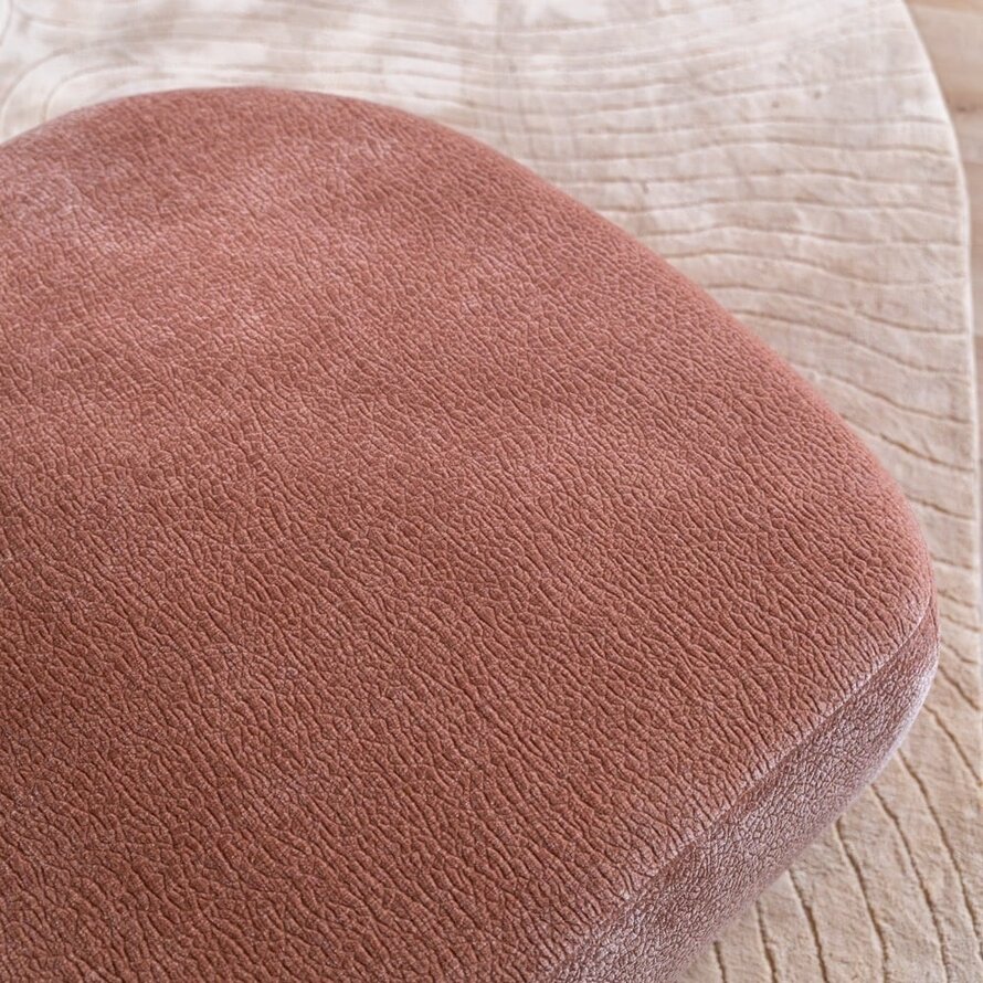Chaise longue Vienna chenille roze links