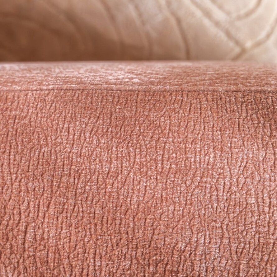 Chaise longue Vienna chenille roze links