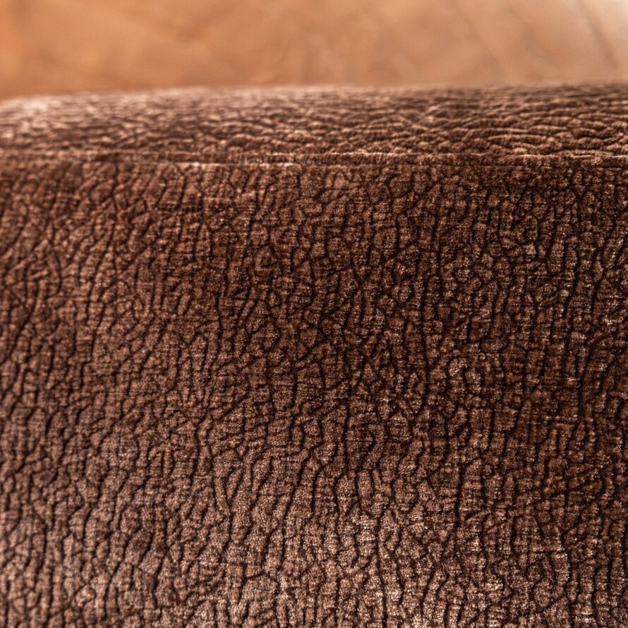 Chaise longue Vienna chenille chocolate brown links