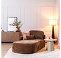Chaise longue Vienna chenille chocolate brown links