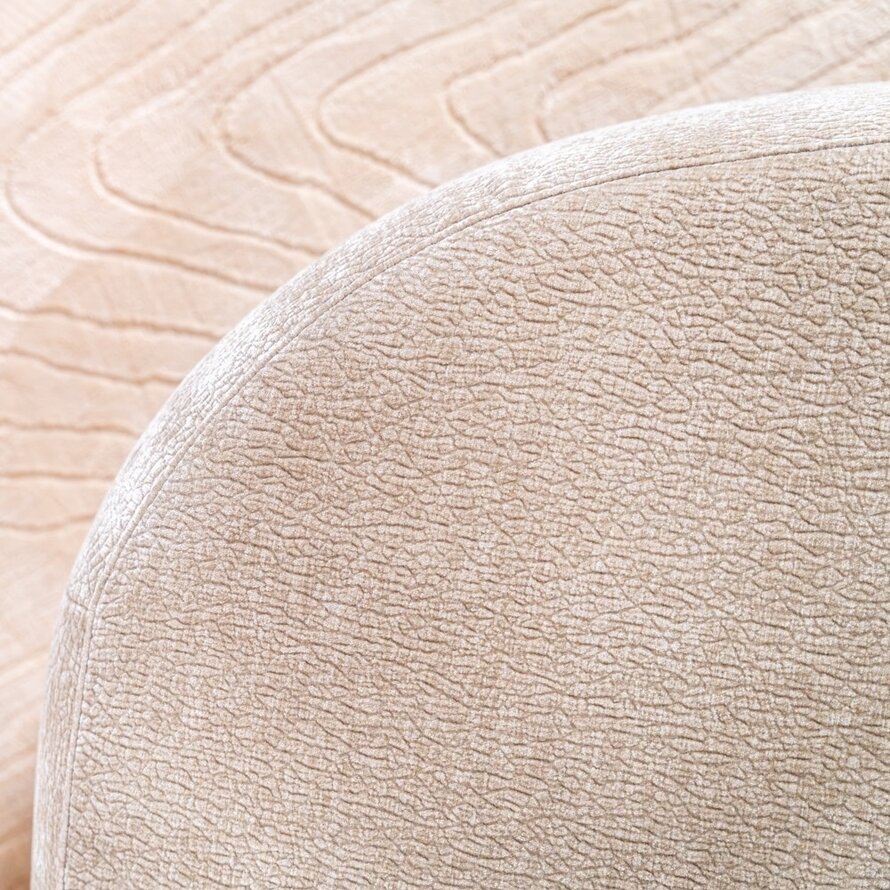 Chaise longue Vienna chenille taupe links