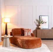 Bronx71 Chaise longue Vienna chenille terracotta rechts