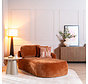 Chaise longue Vienna chenille terracotta rechts
