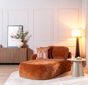 Bronx71 Chaise longue Vienna chenille terracotta links