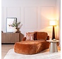Chaise longue Vienna chenille terracotta links