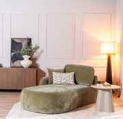 Bronx71 Chaise longue Vienna chenille groen links
