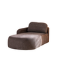 Chaise longue Vienna chenille bruin links