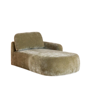 Bronx71 Chaise longue Vienna chenille groen rechts