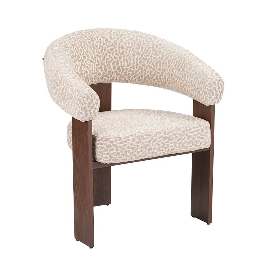 Fauteuil Liva leopard taupe