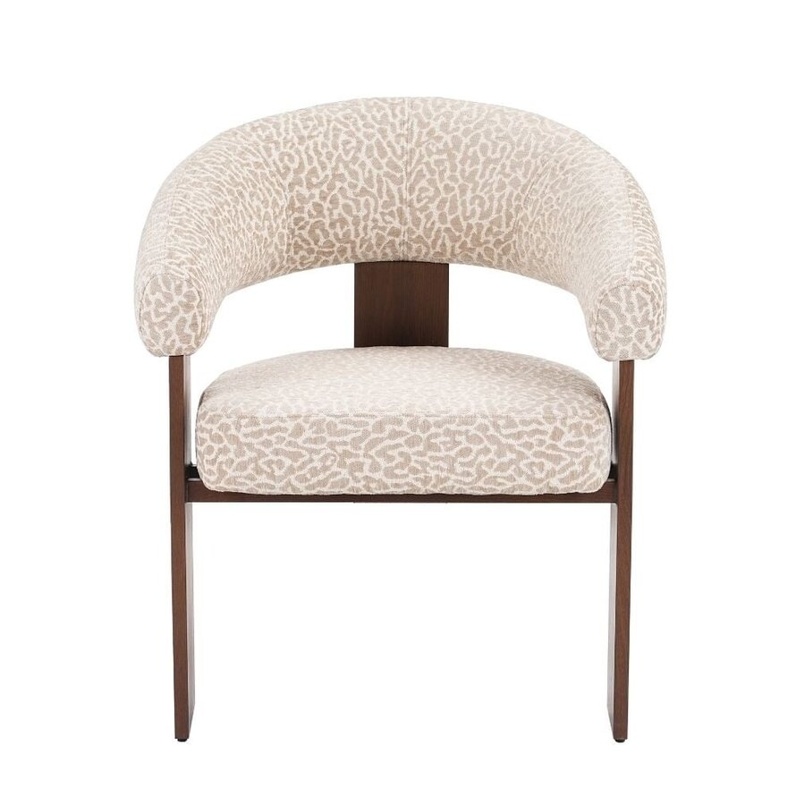 Fauteuil Liva leopard taupe