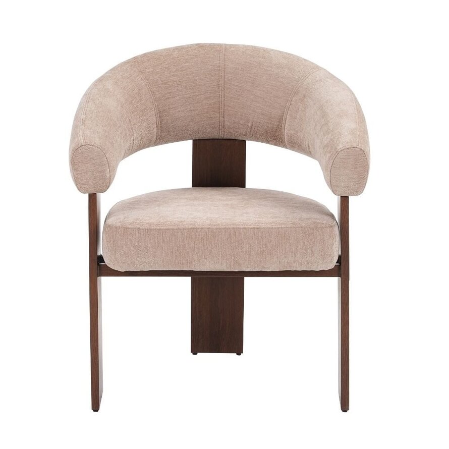 Fauteuil Liva velvet beige