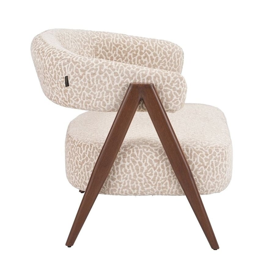 Fauteuil Yasmin leopard taupe