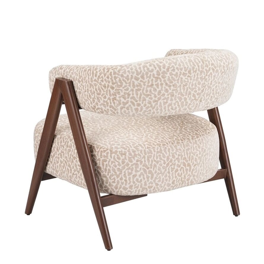 Fauteuil Yasmin leopard taupe