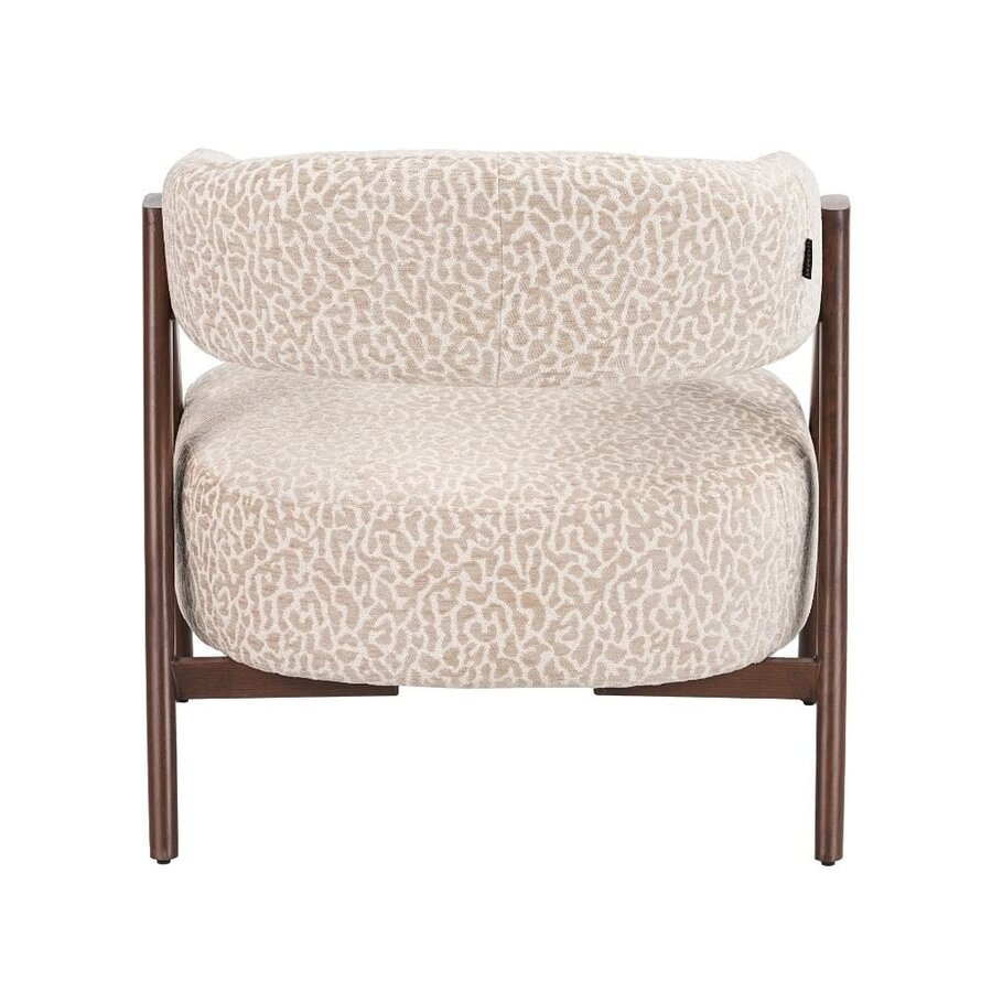Fauteuil Yasmin leopard taupe