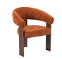 Fauteuil Liva velvet okergeel