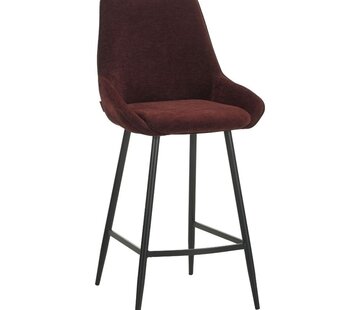 Bronx71 Barkruk Lynn velvet paars 71 cm