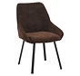 Stoel Lynn velvet bruin