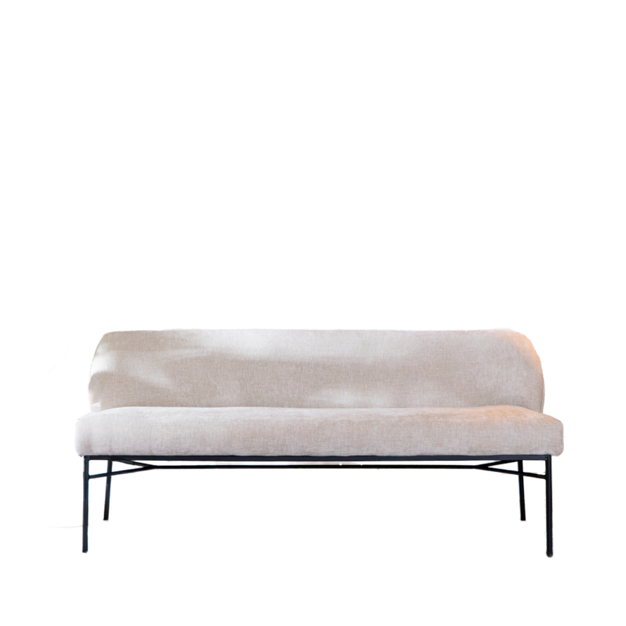 Eetkamerbank Momo chenille sand 220 cm