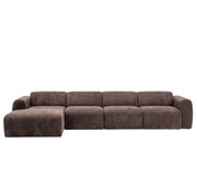 Bronx71 Hoekbank links Maine XL chenille bruin