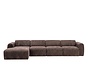 Hoekbank links Maine XL chenille bruin
