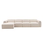 Hoekbank links Maine XL bouclé stof off white