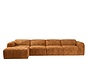 Hoekbank links Maine XL bouclé stof terracotta