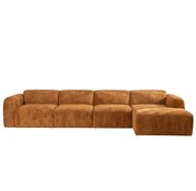 Bronx71 Hoekbank rechts Maine XL bouclé stof terracotta