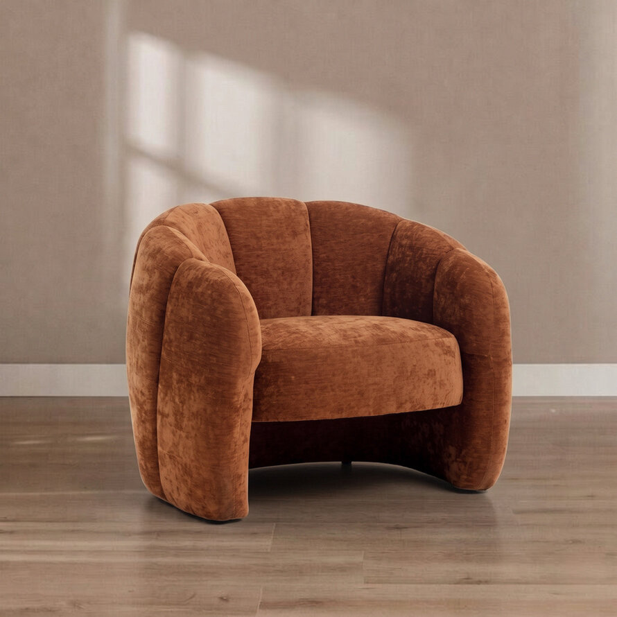Fauteuil Lois velvet oker