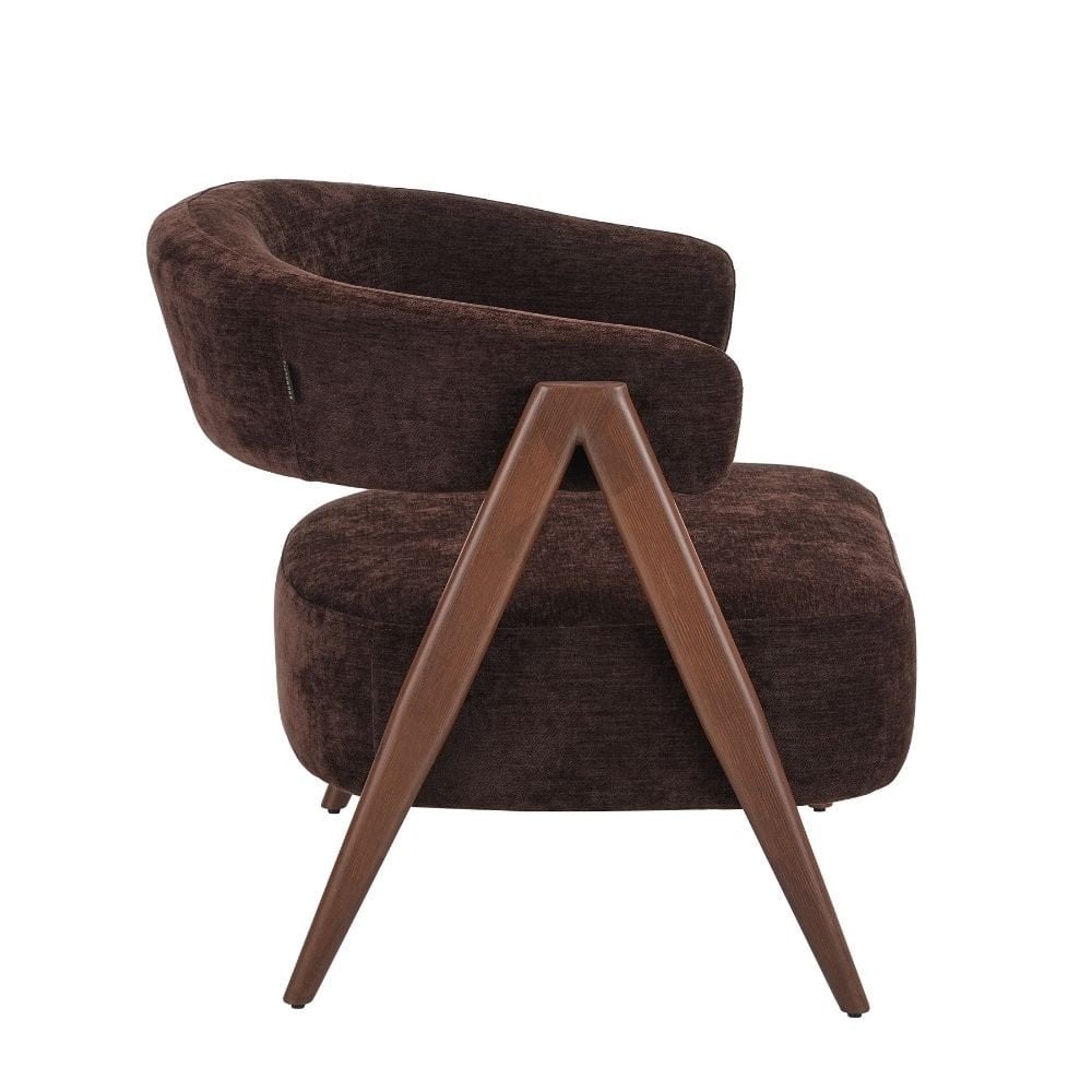 Bronx71 Fauteuil Yasmin velvet bruin, foto 4 van 6