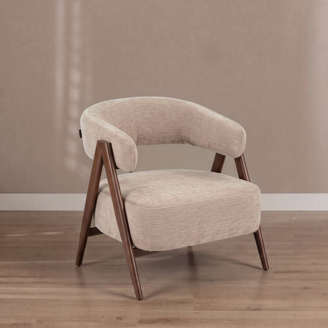 Bronx71 Fauteuil Yasmin velvet beige, foto 2 van 6