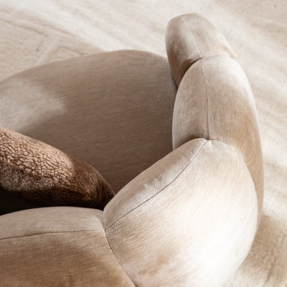 Bronx71 Fauteuil Lois velvet beige, foto 6 van 6