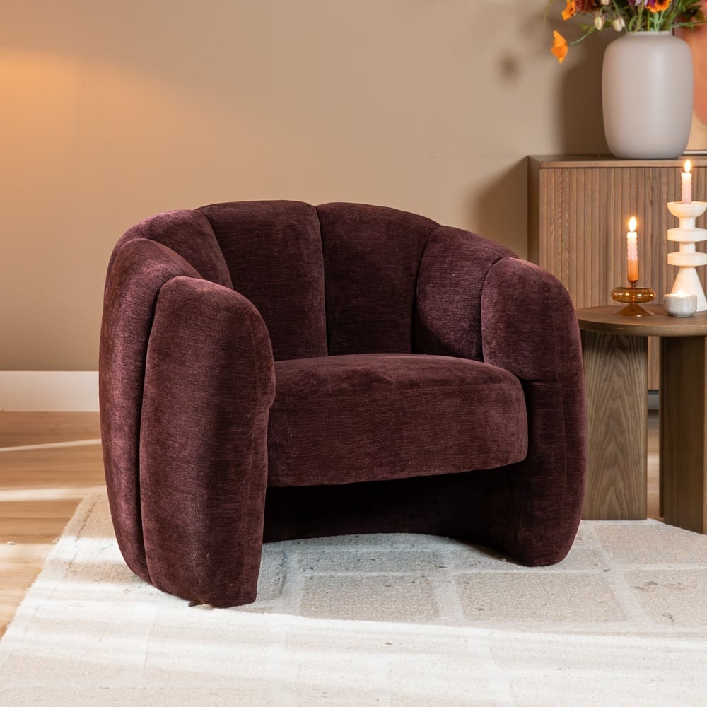 Bronx71 Fauteuil Lois velvet paars, foto 3 van 6