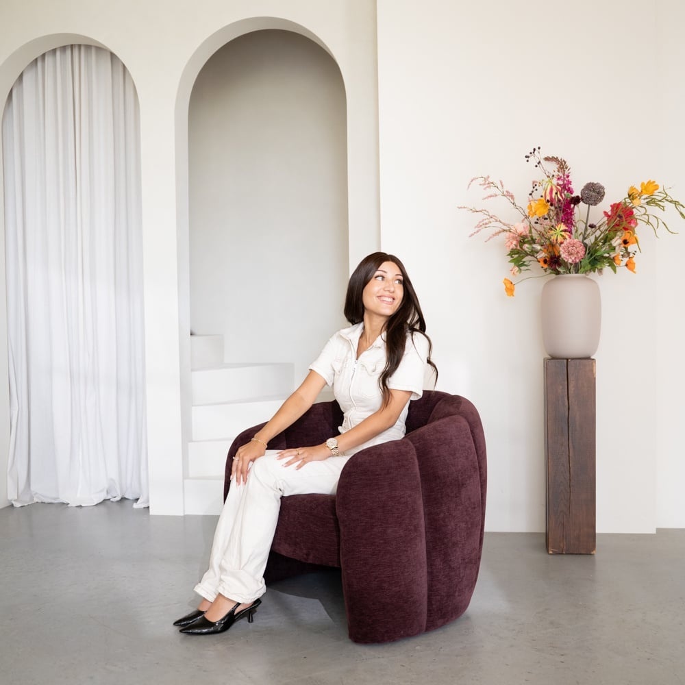 Bronx71 Fauteuil Lois velvet paars, foto 4 van 6