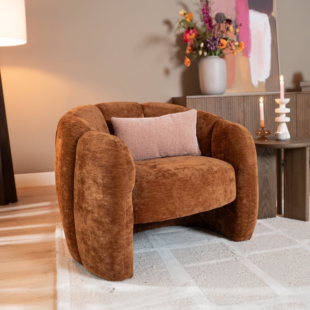 Bronx71 Fauteuil Lois velvet oker, foto 3 van 6