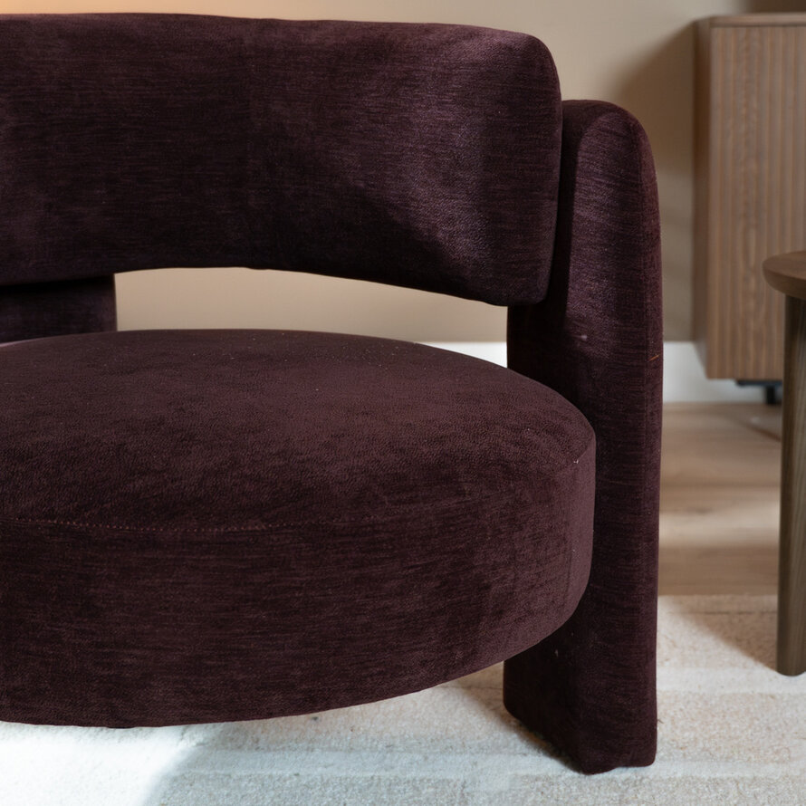Fauteuil Jolie velvet paars
