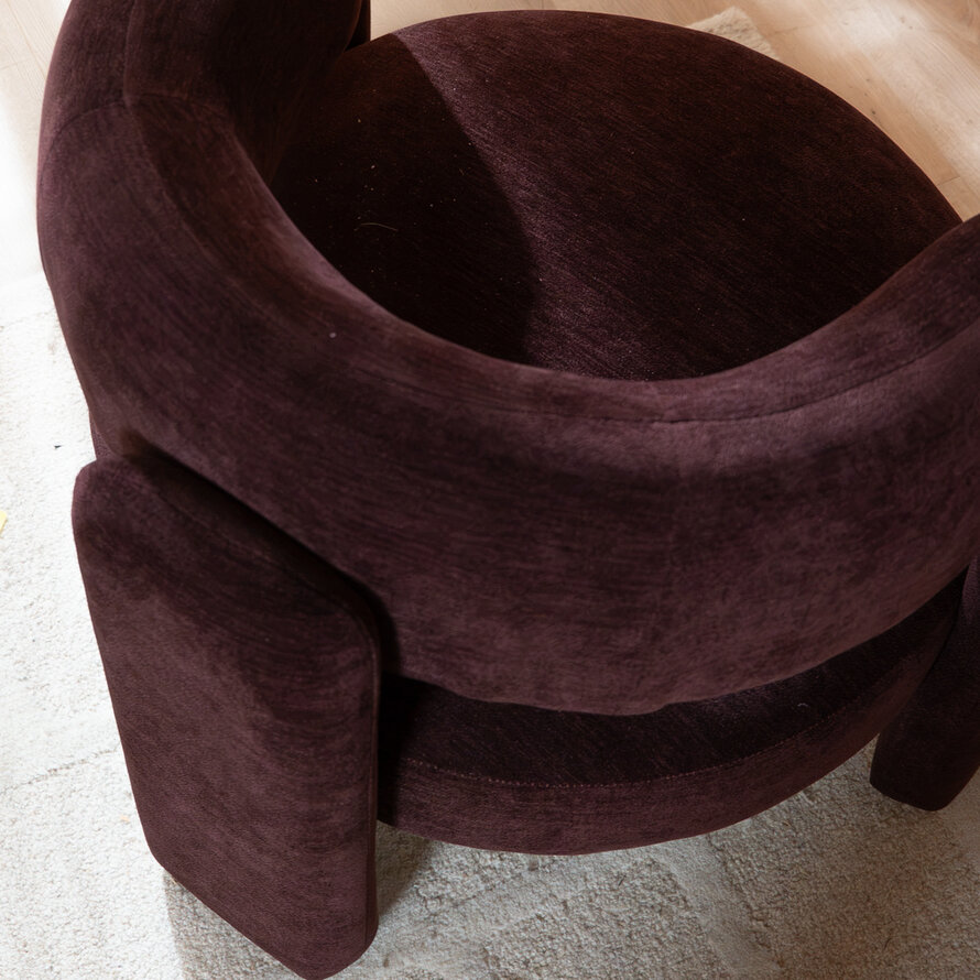 Fauteuil Jolie velvet paars