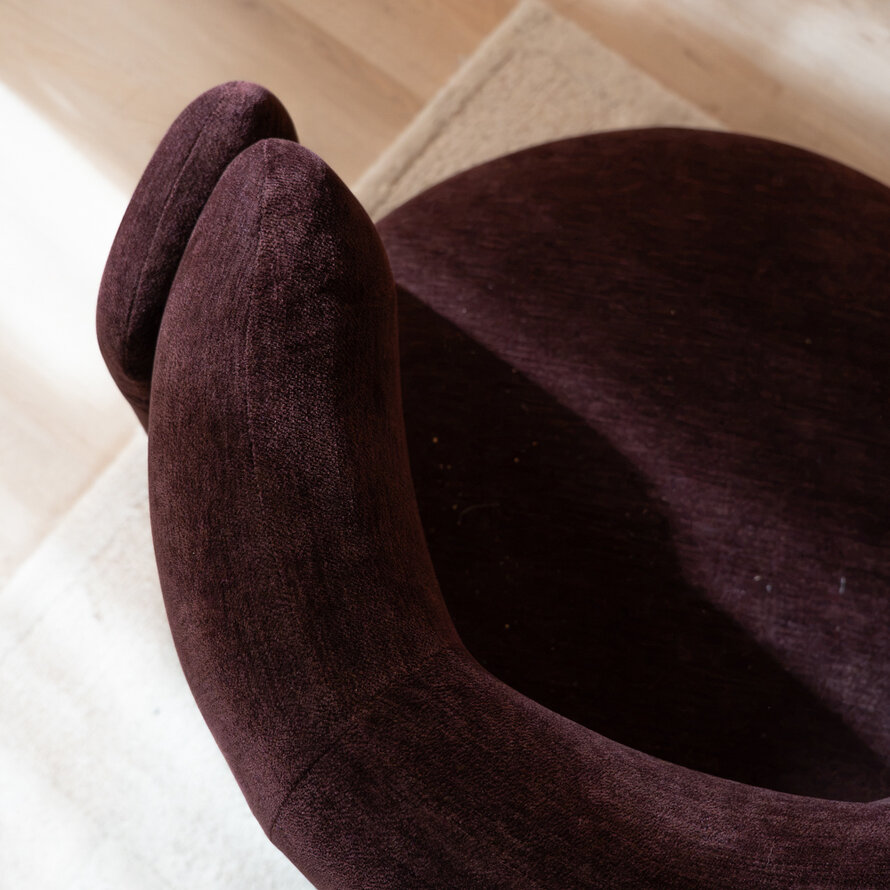 Fauteuil Jolie velvet paars
