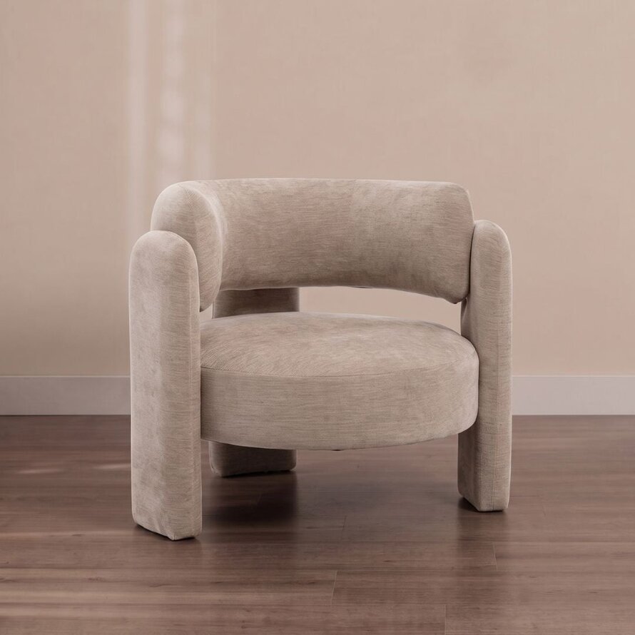 Fauteuil Jolie velvet beige