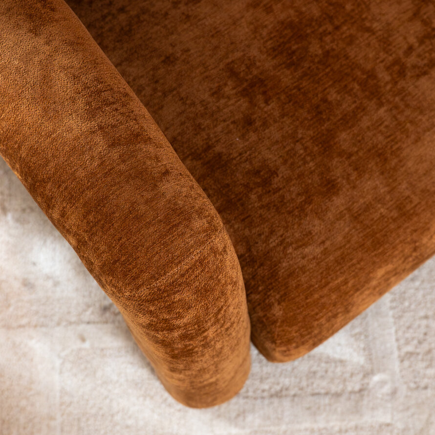 Fauteuil Tess velvet oker