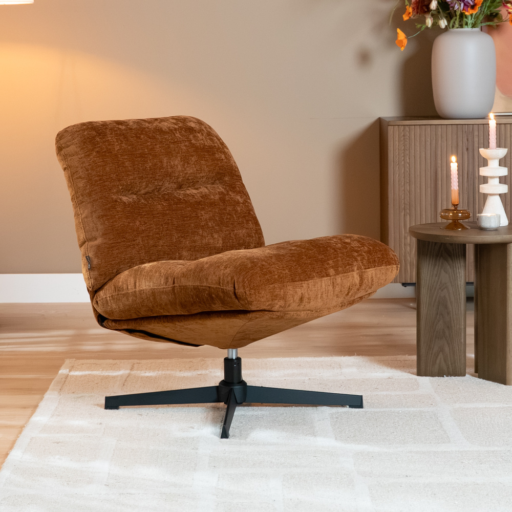 Bronx71 Fauteuil Sara draaibaar velvet oker, foto 2 van 6